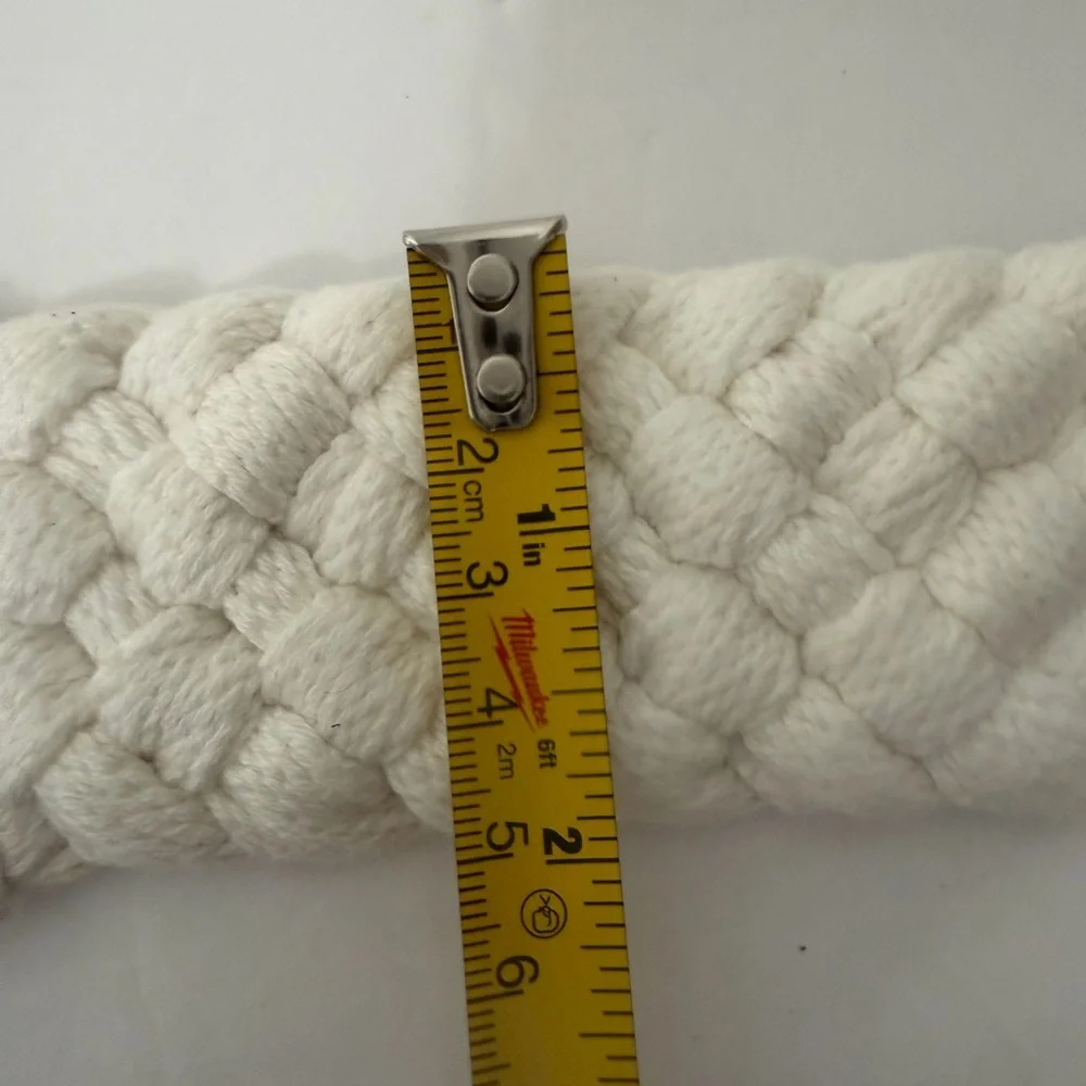 J. Crew Ivory Braided Belt S/M - Picture 8 of 9